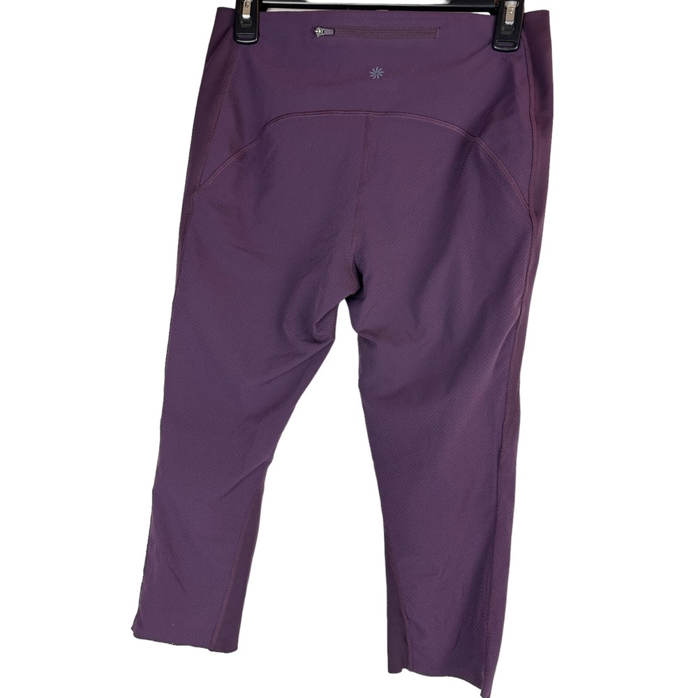 ✨2/$20 Athleta Ultimate Dobby Crop Pant Pocket Athletic Textured Purple SP Small - Picture 8 of 16